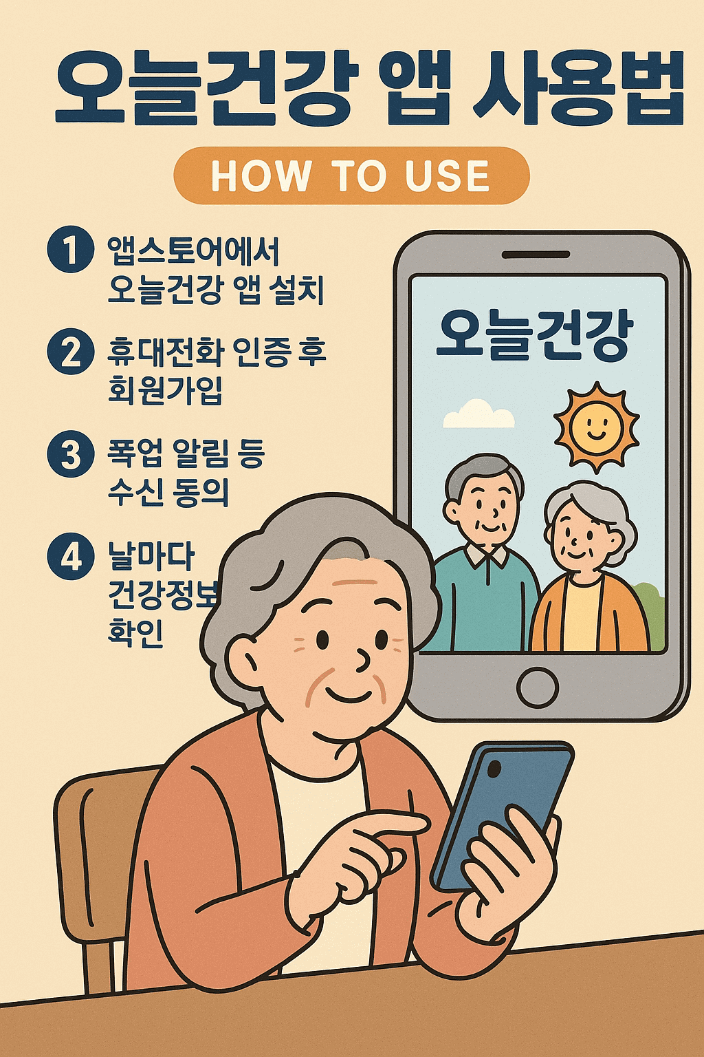 오늘건강 앱 사용법