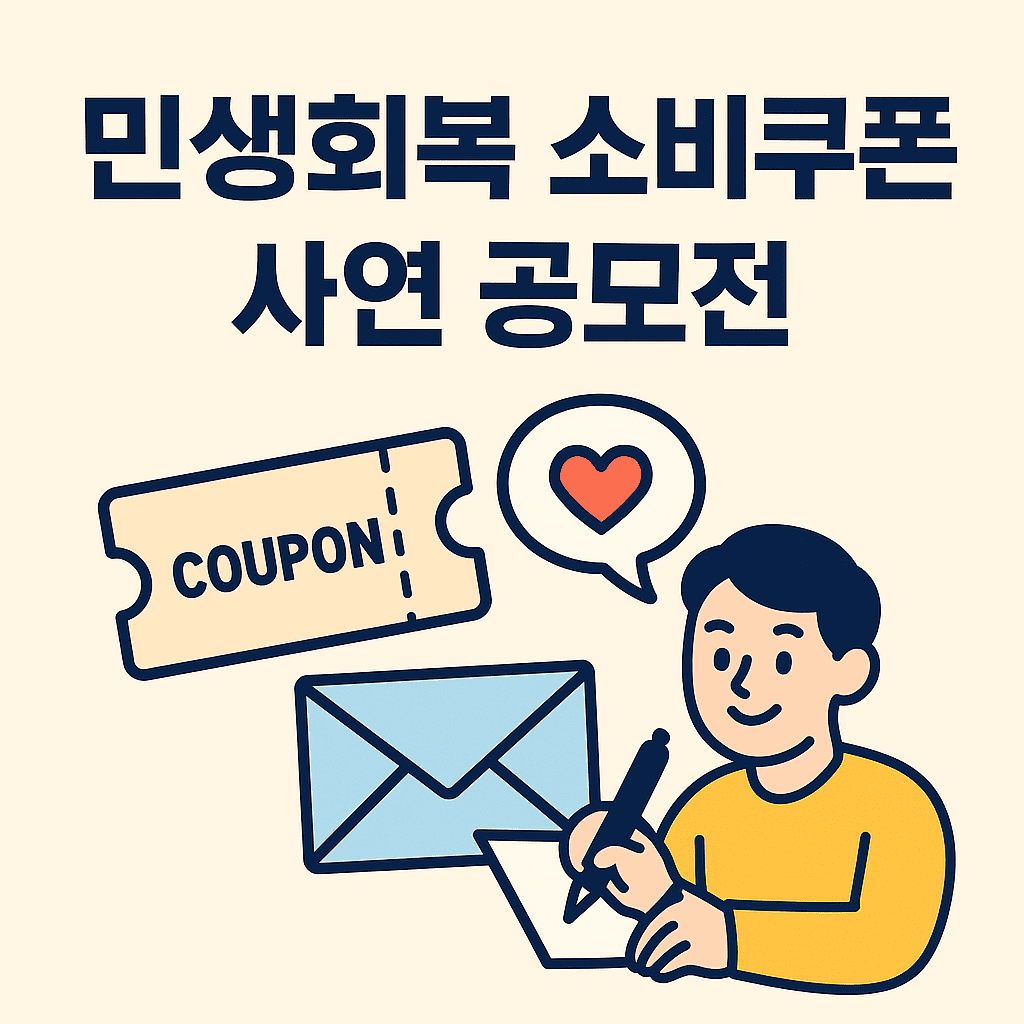 민생회복 소비쿠폰 사연 공모전 썸네일