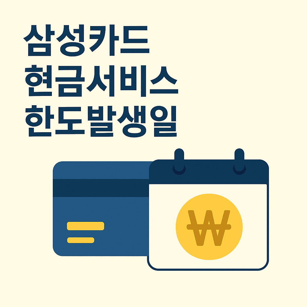 삼성카드 현금서비스 한도발생일 썸네일